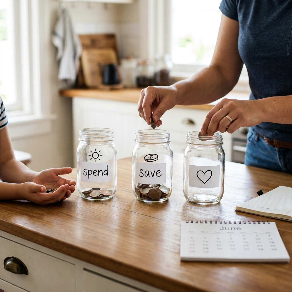 How to set up a simple summer allowance system for kids/teens (money skills + household budget)