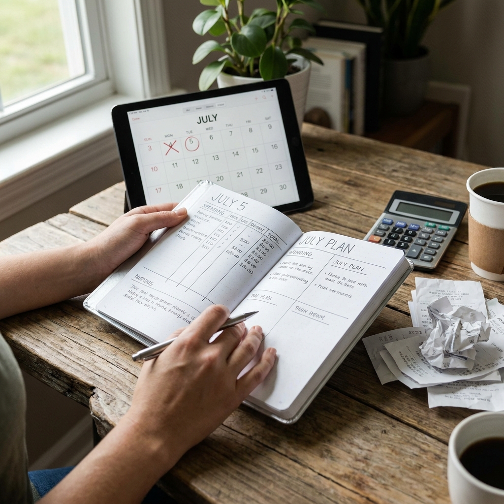July 5 post-holiday budget reset: reconcile July 4 spending and protect the month